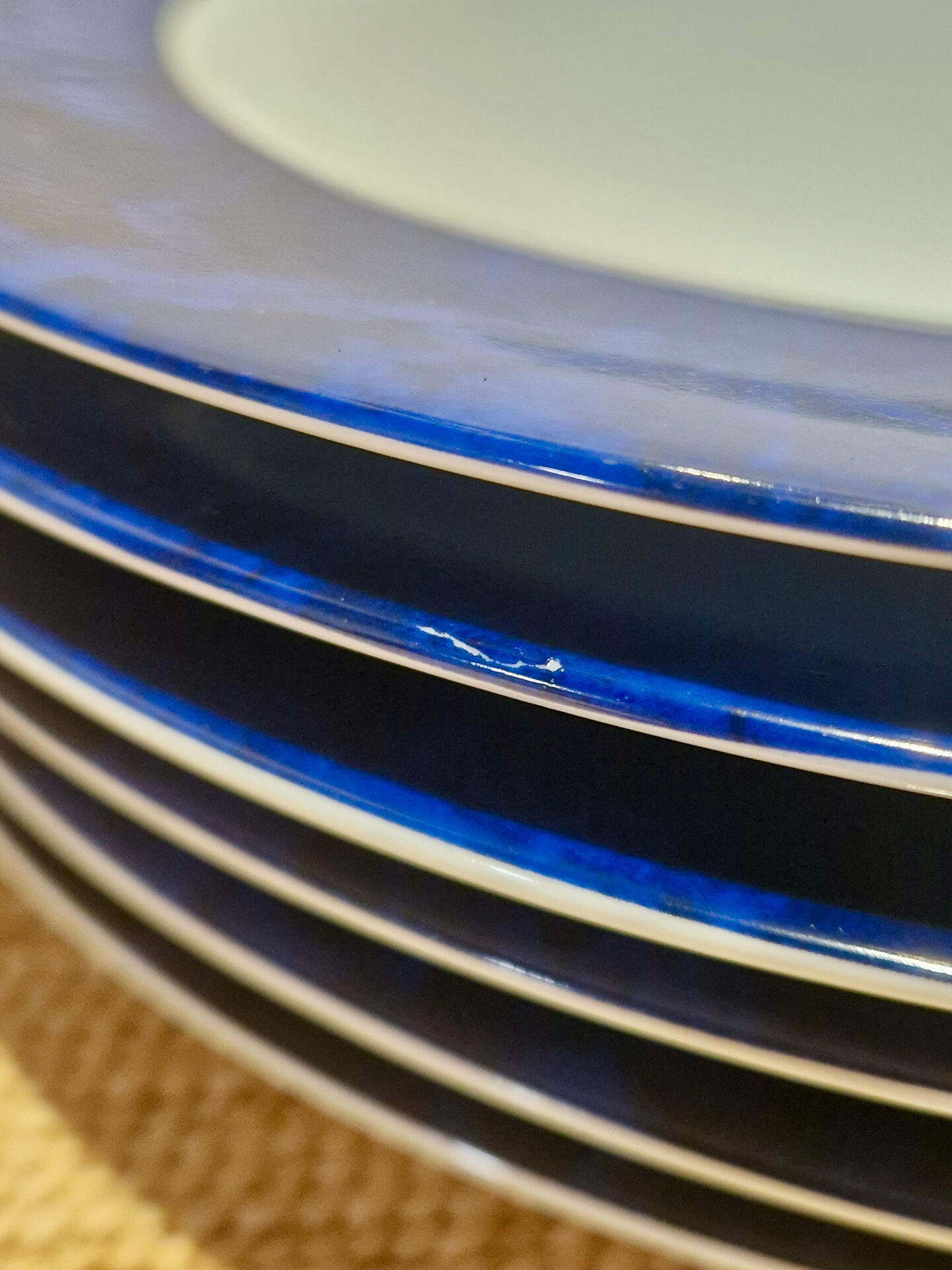 6 plates Philippe Deshoulières Indienne Blue – Limoges porcelain
