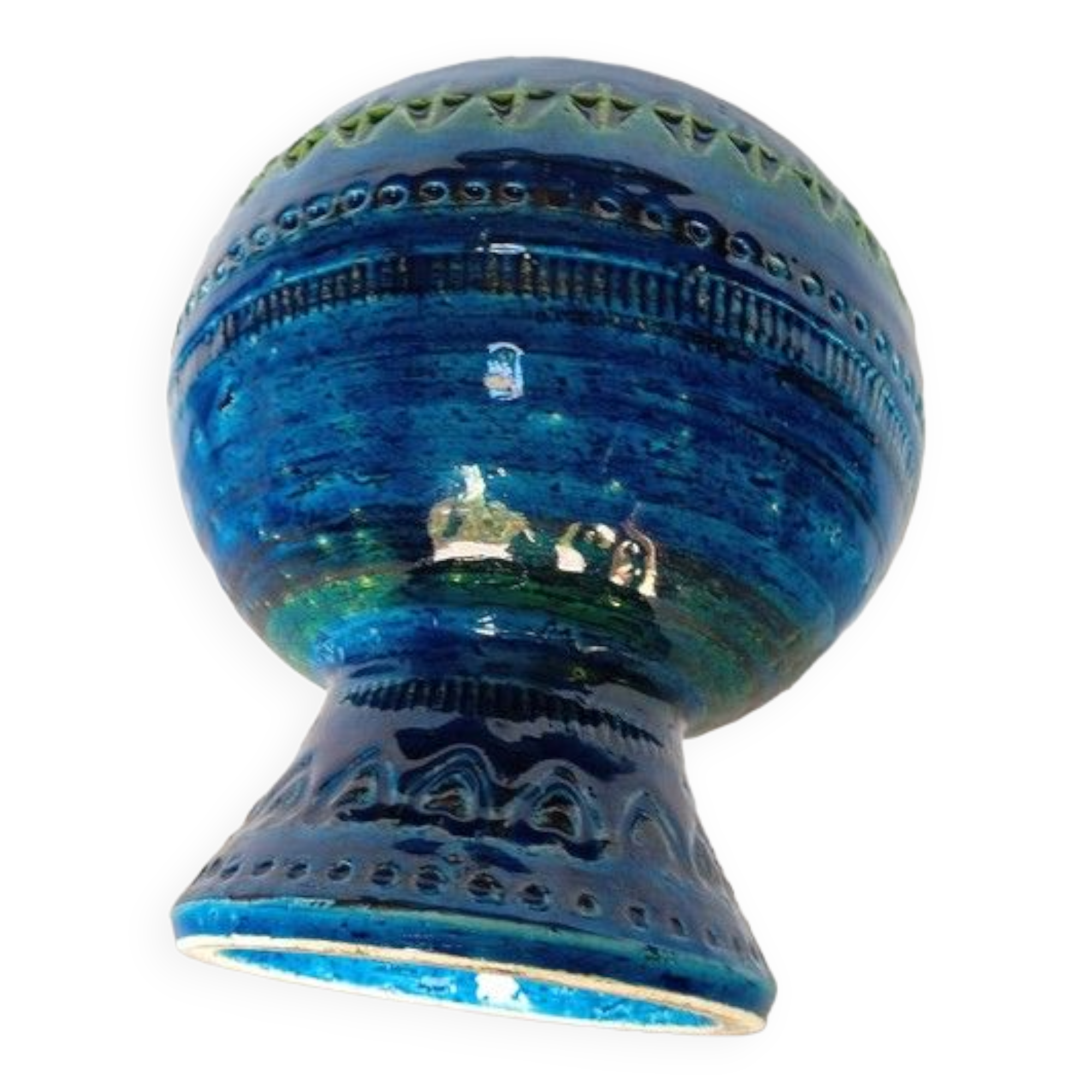 Vase aldo londi bitossi rimini blue ep 1960/70 italy