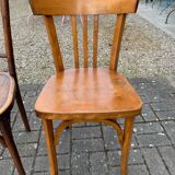 Set of 6 mismatched bistro chairs