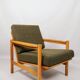 Scandinavian armchair green olive mid century modern design 1960