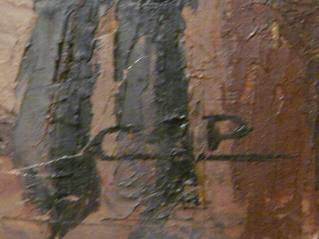 oil on canvas Paris Saint Germain des Prés the 2 Magots