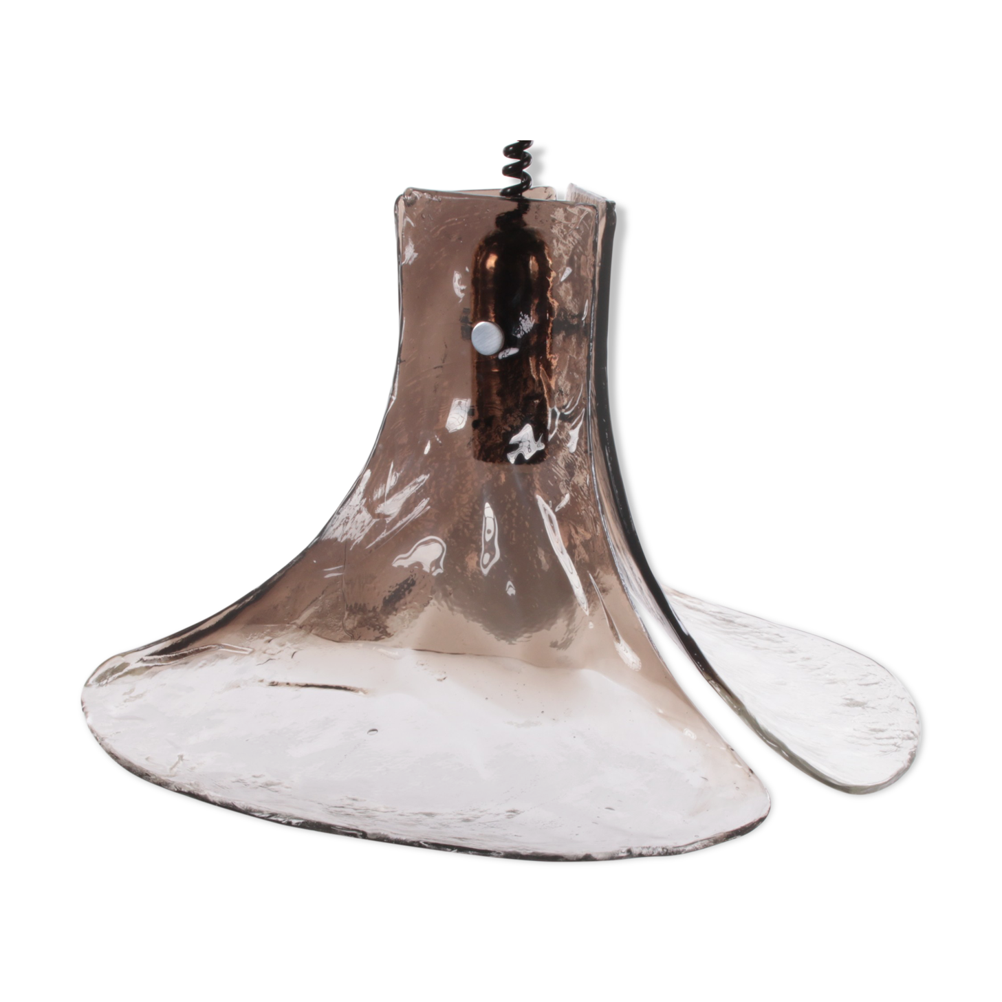 Vintage mid-century glass hanging lamp by J. T. Kalmar, 1960