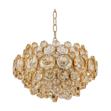 Gilt brass chandelier, design by Palwa, Germany, 1970s