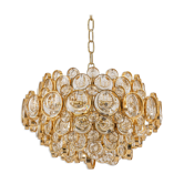 Gilt brass chandelier, design by Palwa, Germany, 1970s