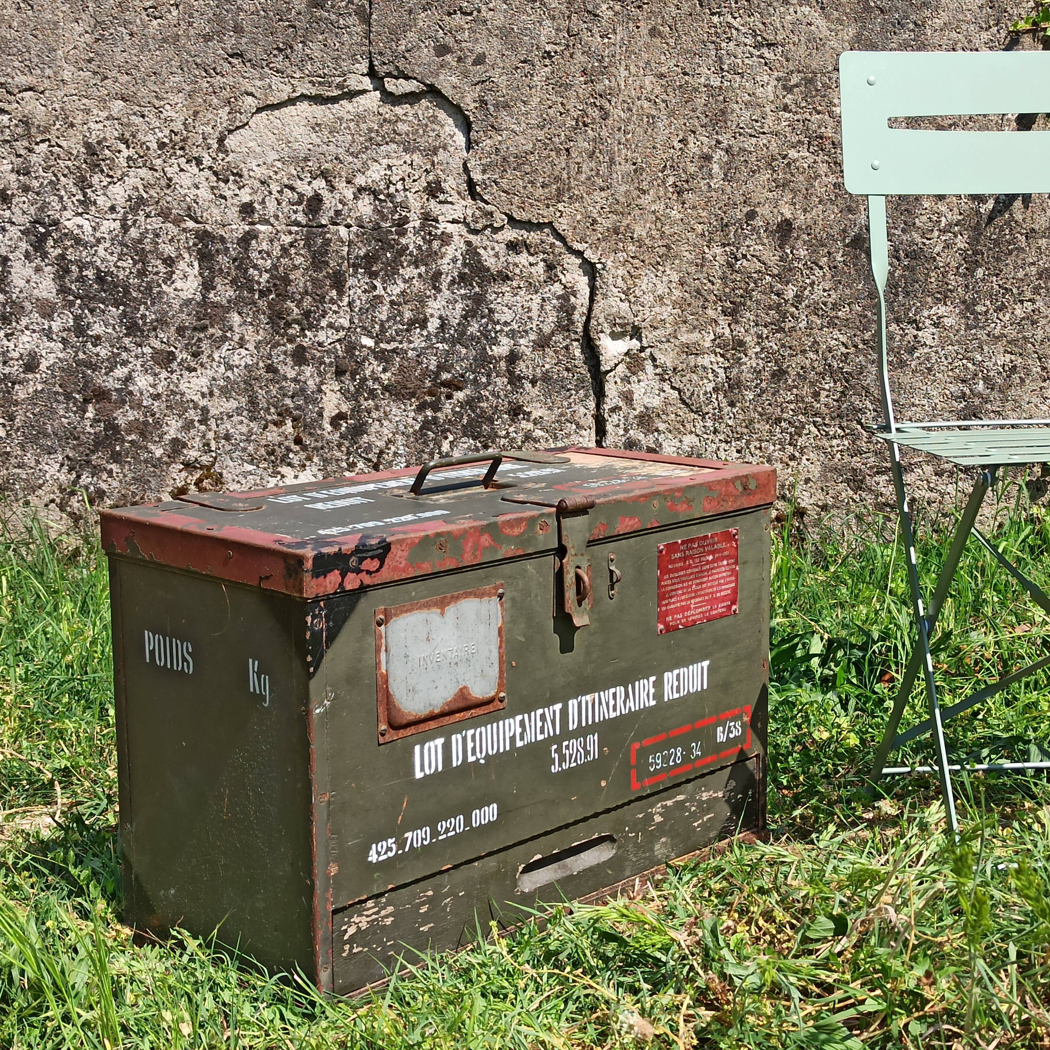 Trunk chest military bench 50s militaria
