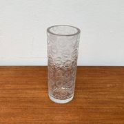 Large vase in raw glass, 1970s brutalism.