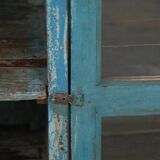 Old Burmese teak sideboard with original blue patina