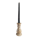 Beige marble candle holder