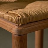 Set of 3 Italian Wooden Curved Backrest Chair