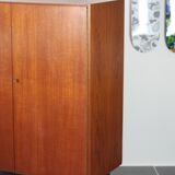 2-door teak cabinet with 50s key