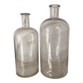 Old glass bottles pharmacy vials