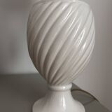 Ceramic table lamp with pastel shade