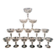 14 Champagne glasses in 19th century blown glass