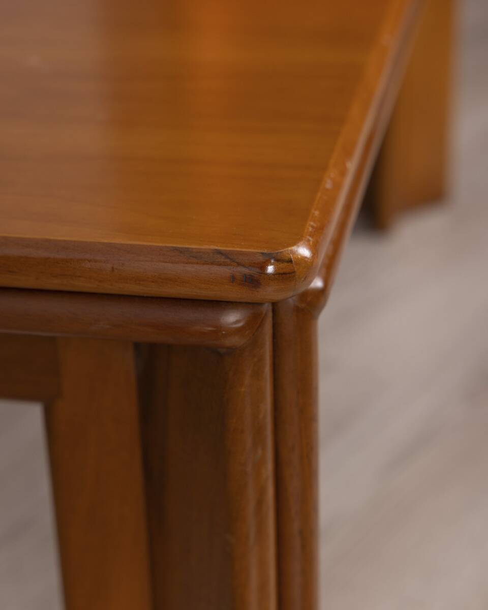 Vintage 1970s "Mou" wooden coffee table designed by Afra & Tobia Scarpa