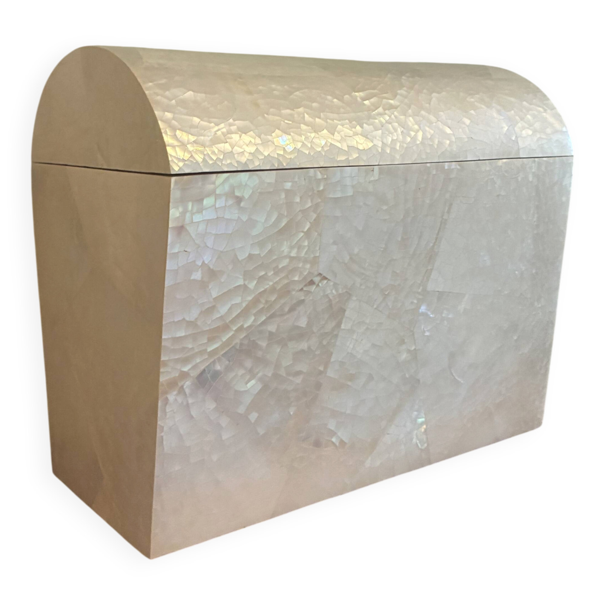Incredible vintage large mother-of-pearl box.