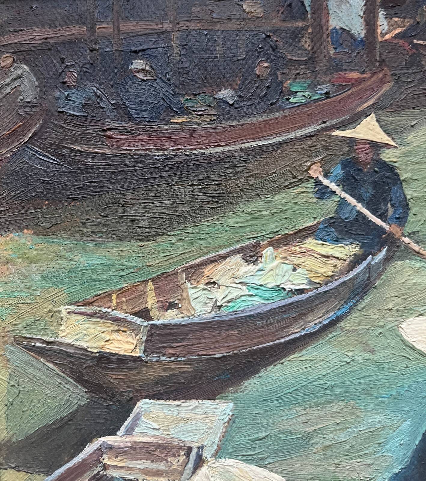 Tableau HSP "Paysage du Vietnam" signé J. Mamo 1984