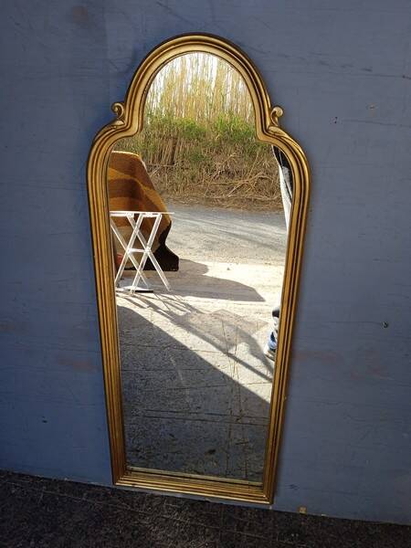 Gilded wood mirror from the 1960s - 100cm