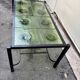 Vintage 1950s coffee table in molded glass, unique design