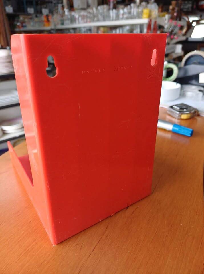 Orange vinyl rack