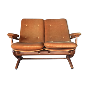 Banquette en velours vintage