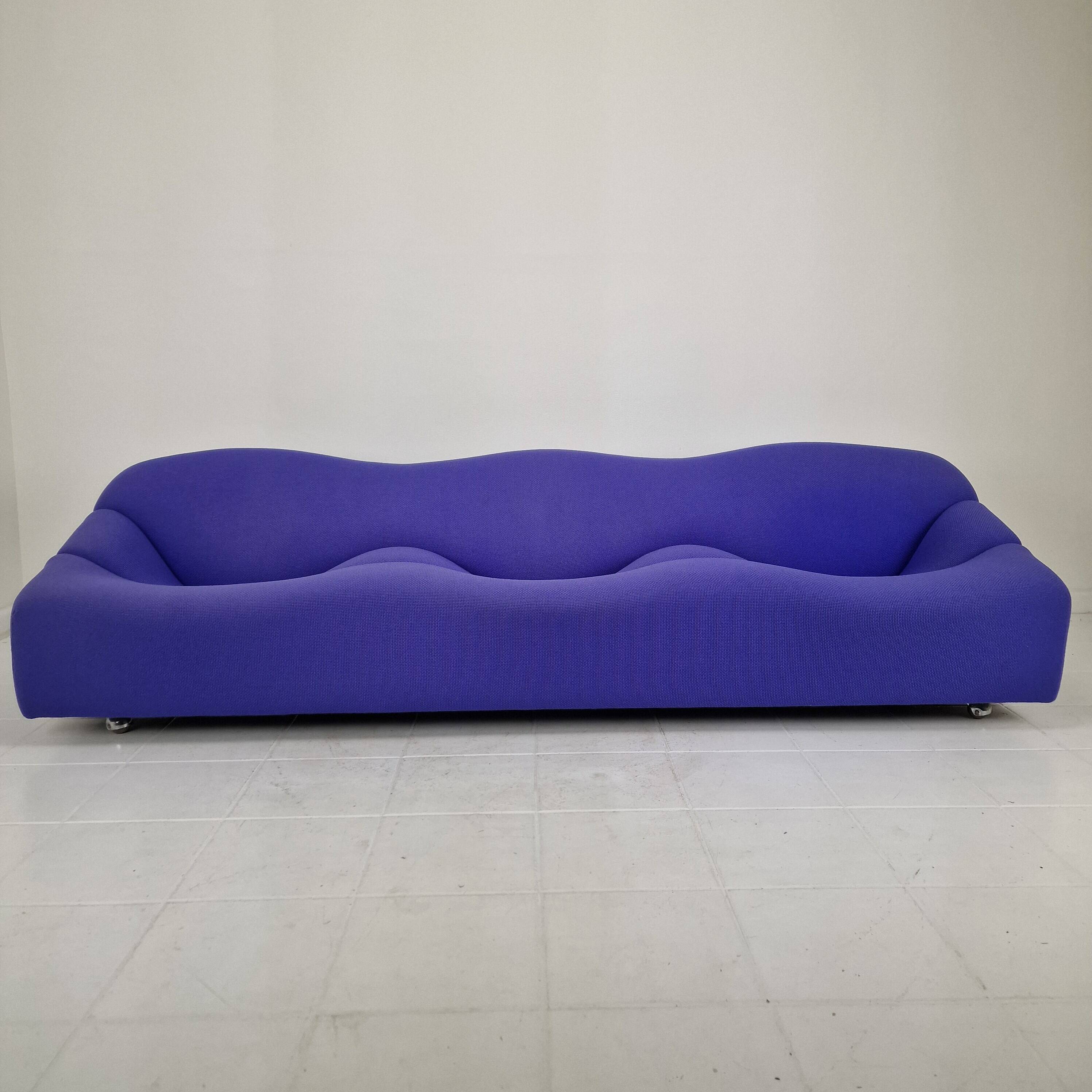 Pierre Paulin for Artifort Rare First Edition ABCD Three-Seat Sofa, 1968