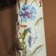 Antique Opaline Vase with Floral Decoration 1900 Art Nouveau