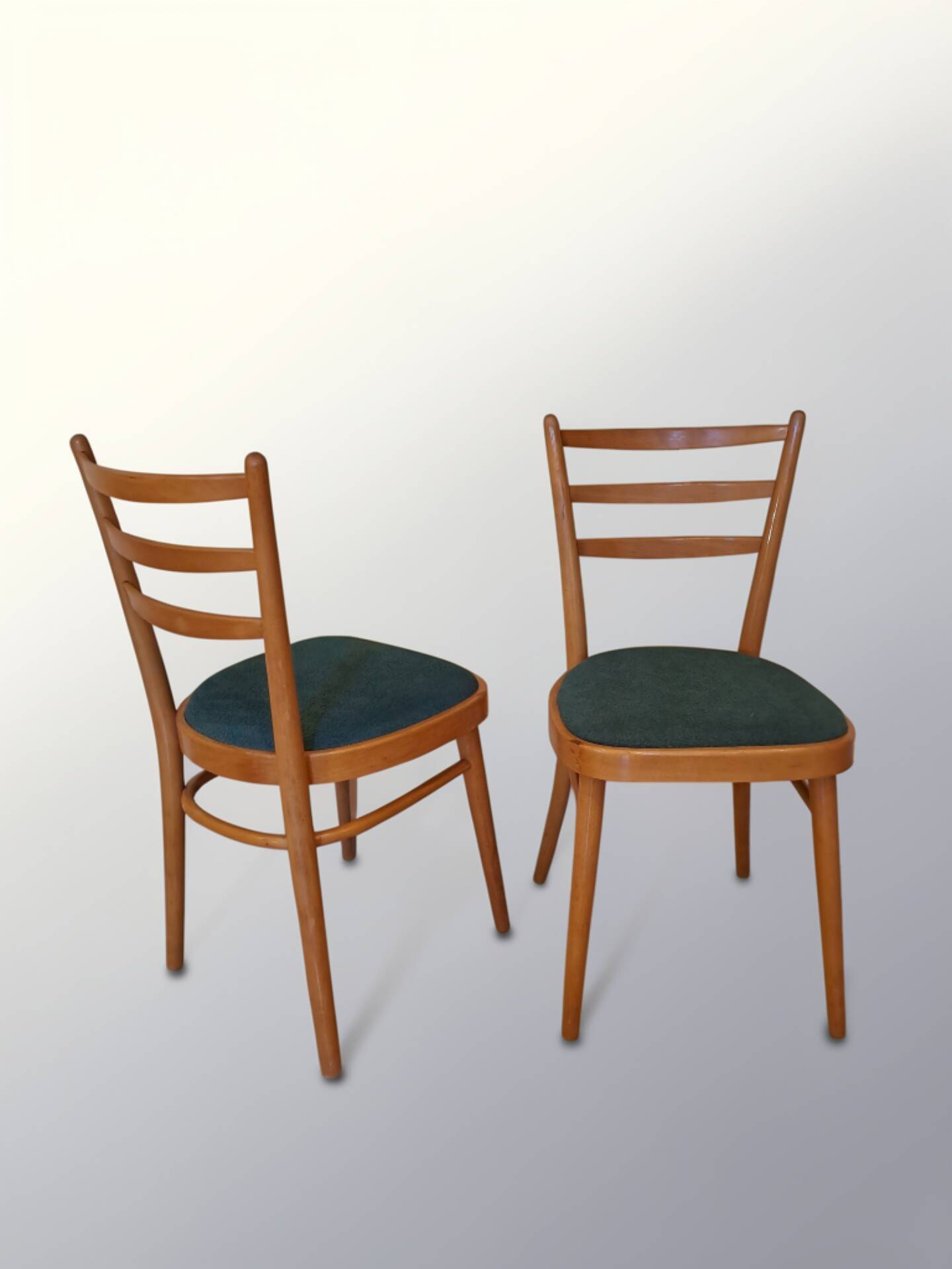 Set of 4 TON chairs, Czech vintage 1960s.