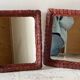 Paire de miroirs rotin osier vintage