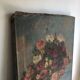 Oil on canvas ancient Bouquet of flowers