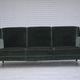 1960s, Danish 3-seater sofa, original turquoise-green furniture velour.