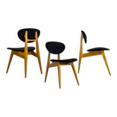 Mid Century Chairs, Gfm 22 By J. Kędziorek, Poland, 1960’s, Set Of 3