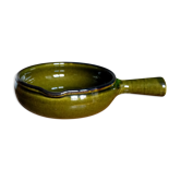 Saucière caquelon empty-pocket small enamelled ceramic model