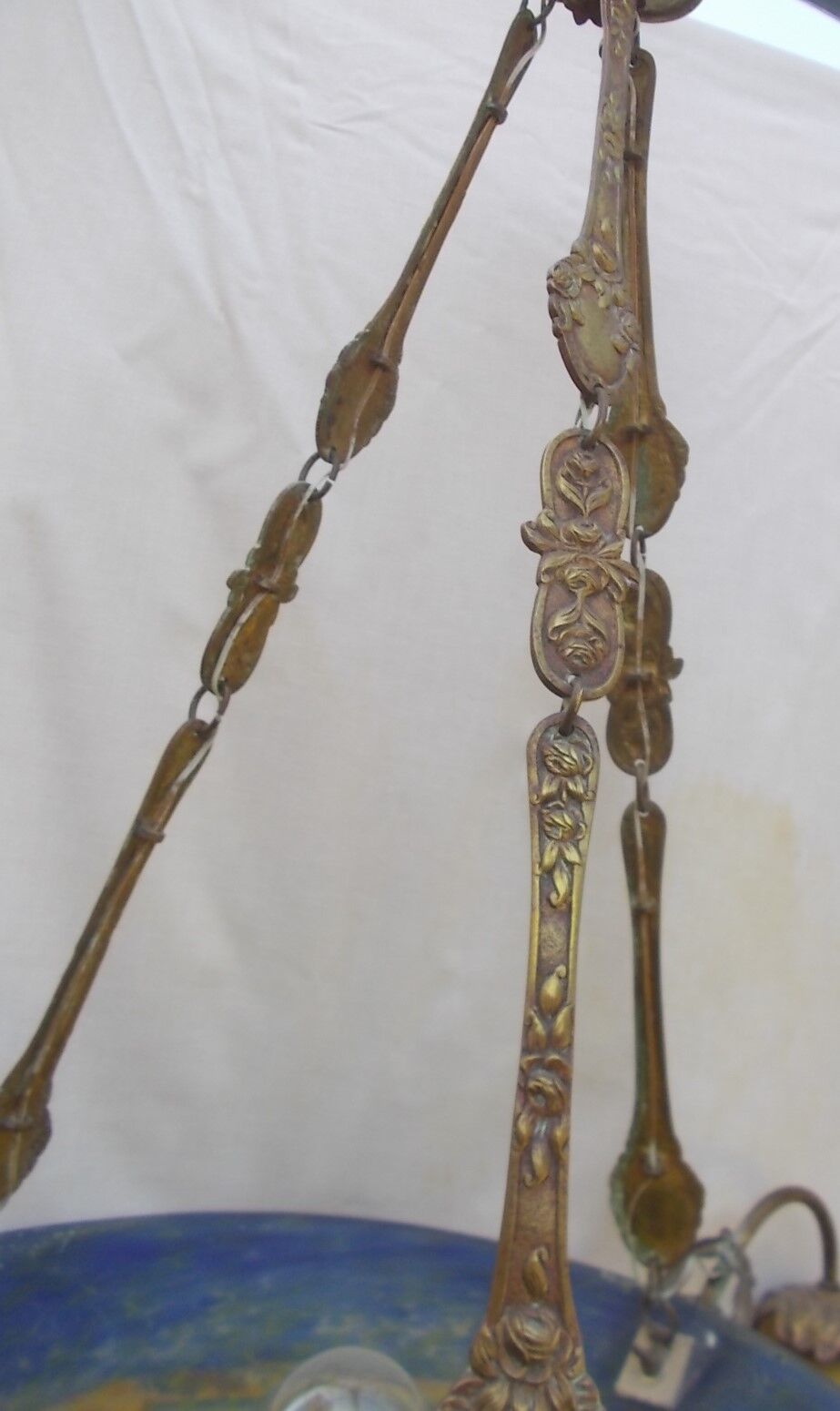 Art Deco chandelier in glass paste