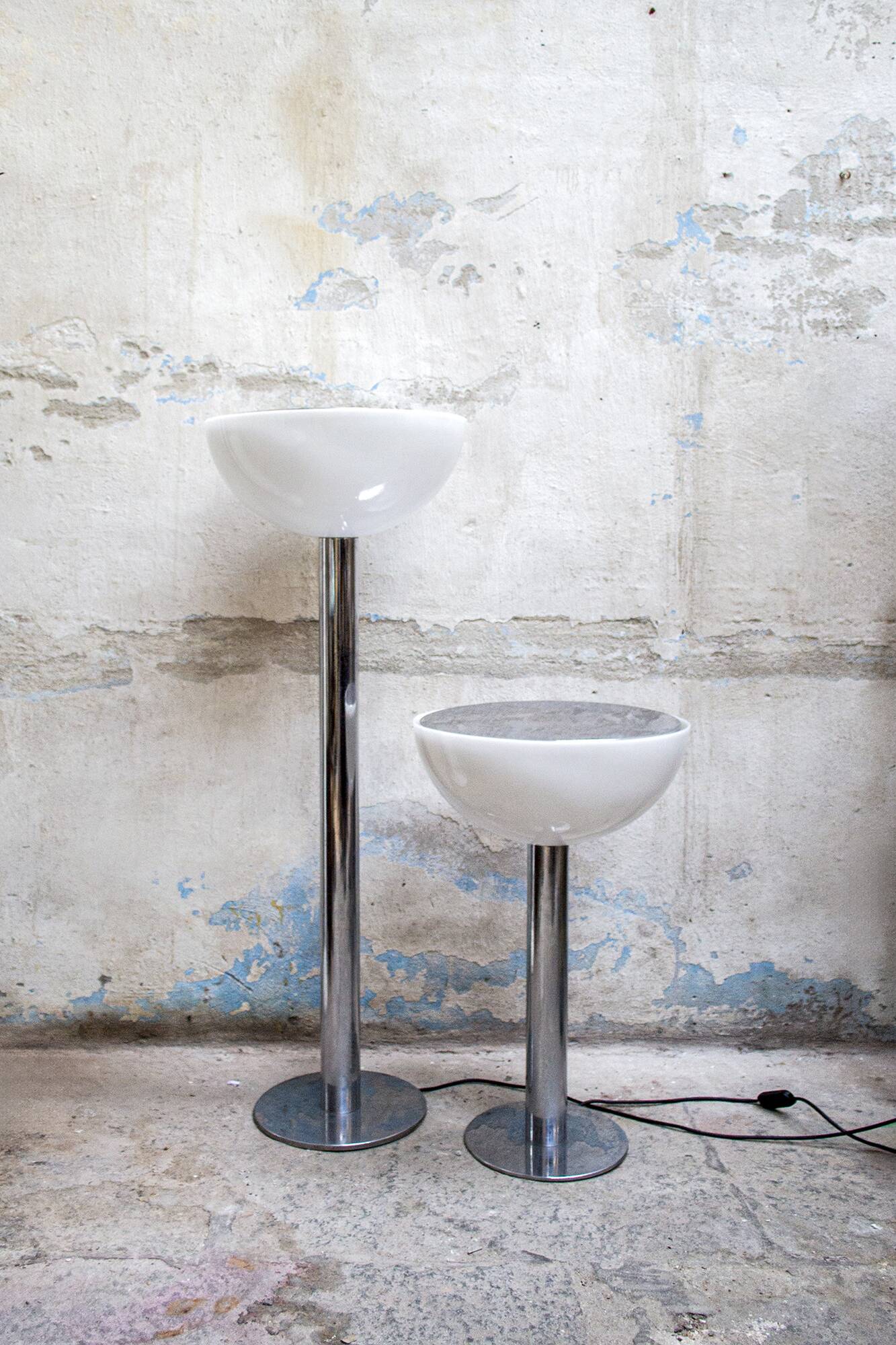 Coppia di lampade da terra di Gigi & Pepe Tanzi per Dalca Italia anni '70