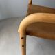 Danish safari armchair beech wood leather 1970s