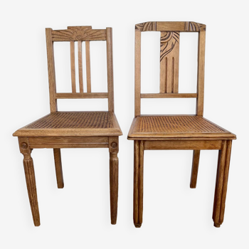 Set of restored art deco chairs