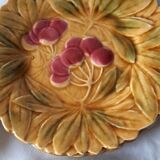 10 dessert plates in Sarreguemines barbotine