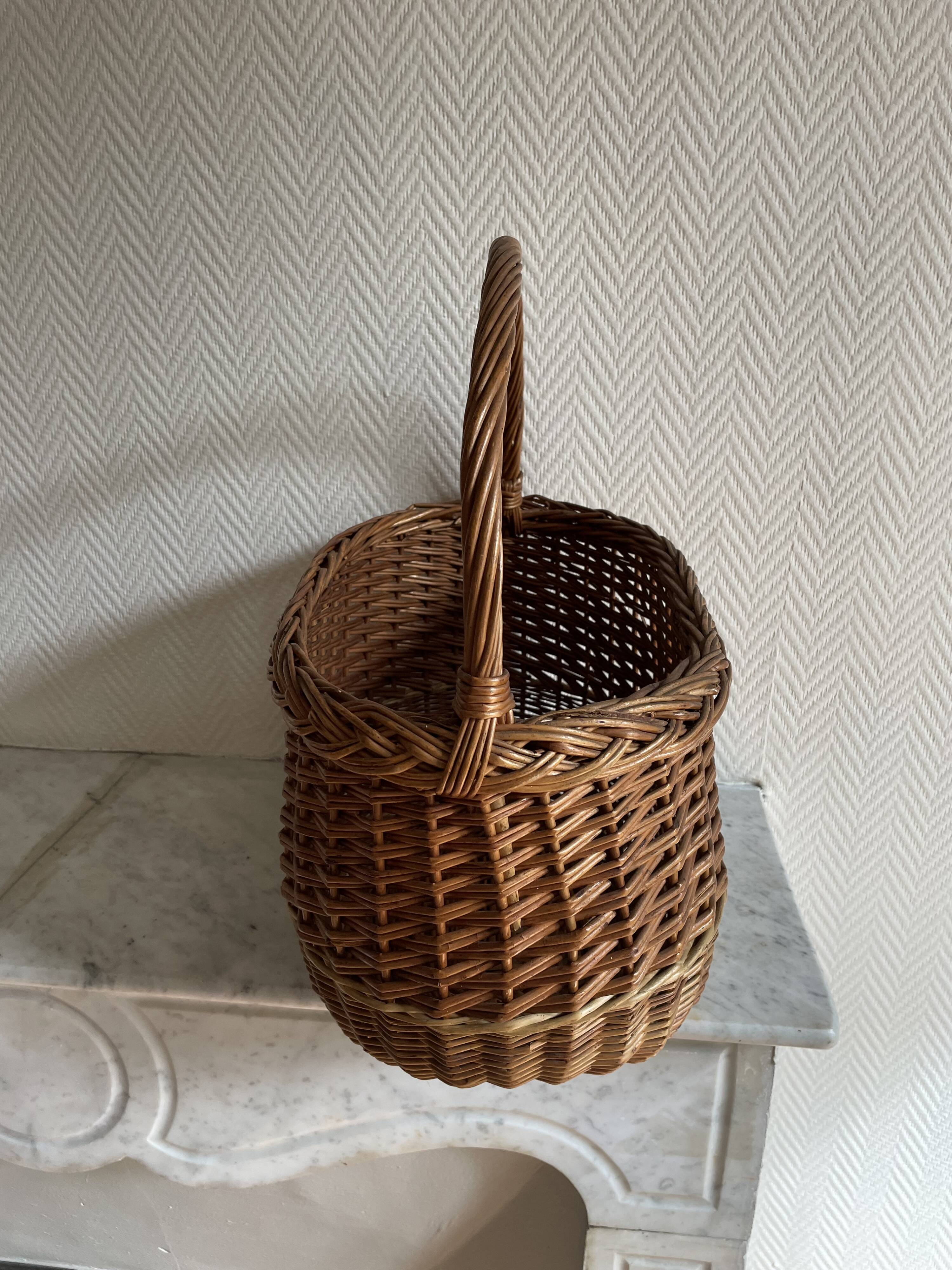Vintage woven wicker basket
