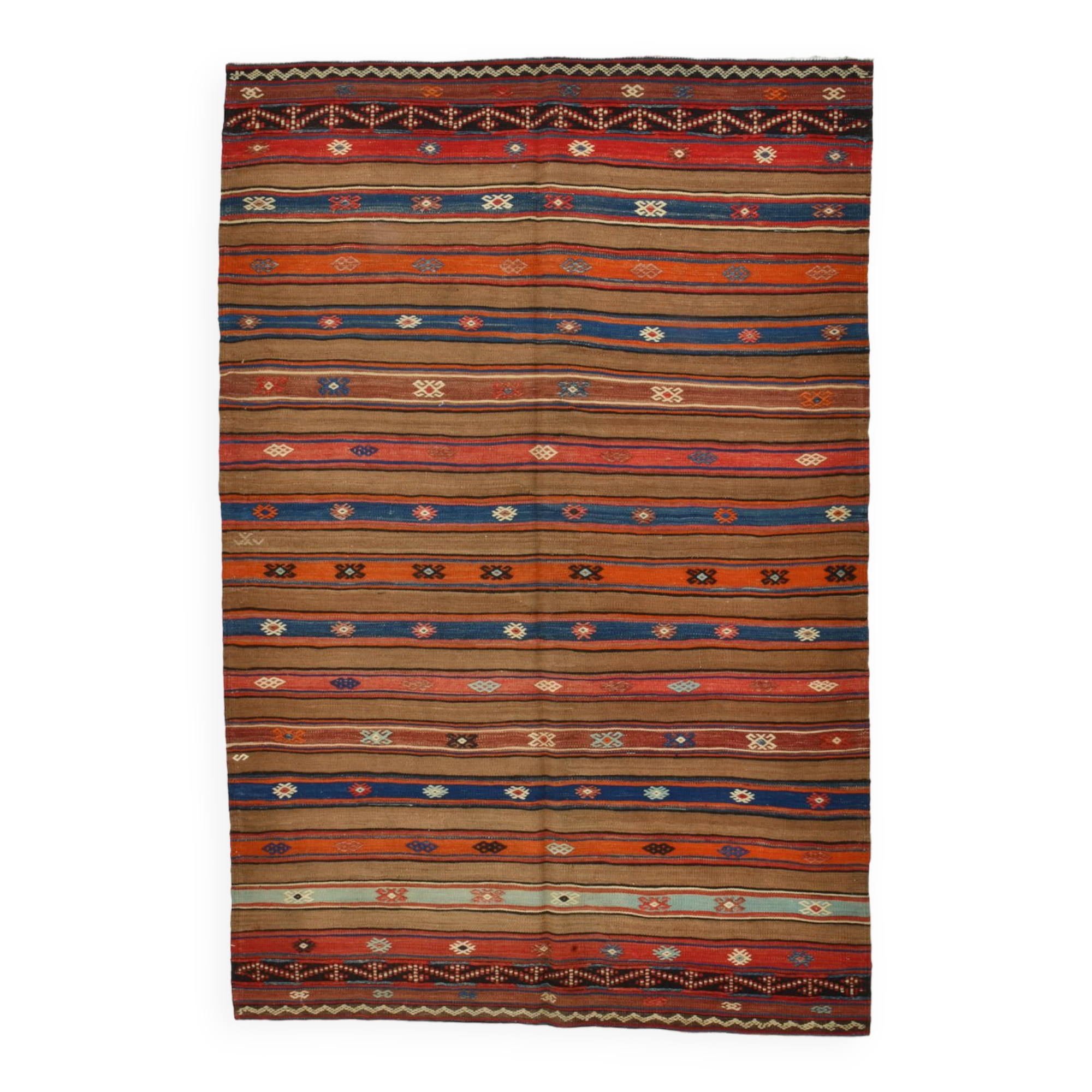 5x8 Kilim Modern Area Rug, 162x241Cm