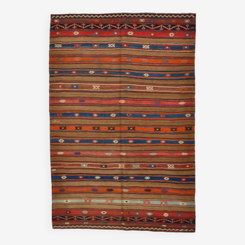 5x8 Kilim Modern Area Rug, 162x241Cm