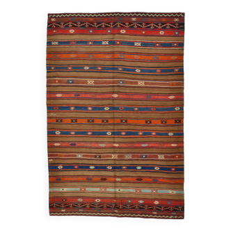 5x8 Kilim Modern Area Rug, 162x241Cm