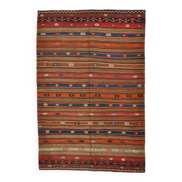 5x8 Kilim Modern Area Rug, 162x241Cm