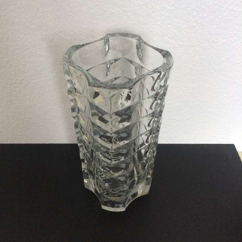 Cut glass vase