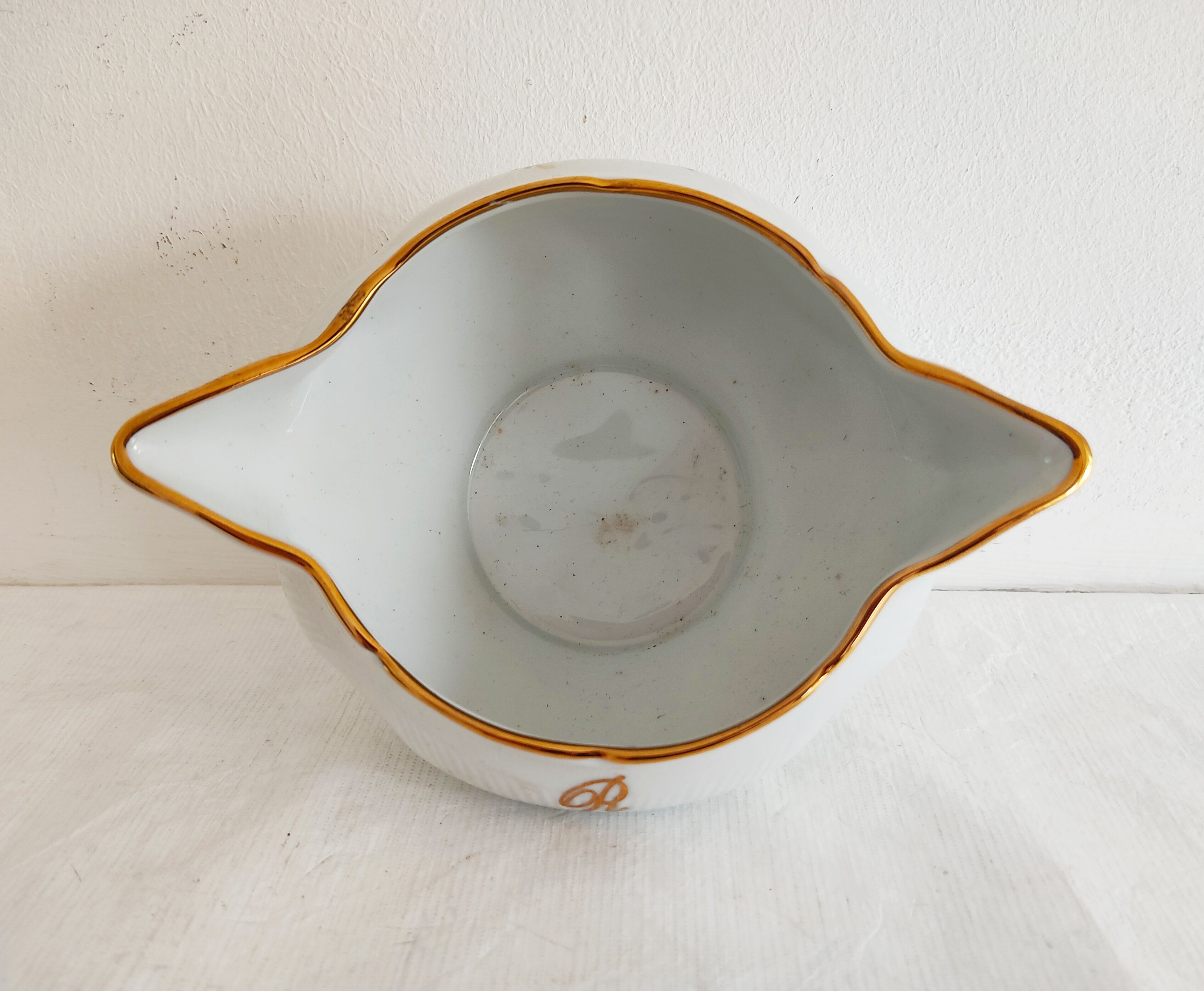 Limoges porcelain saucière decorated with flowers