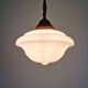 Philips Art Deco pendant light in white opaline, 1930s