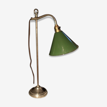 Swan cole office lamp in enamelled tole 1900