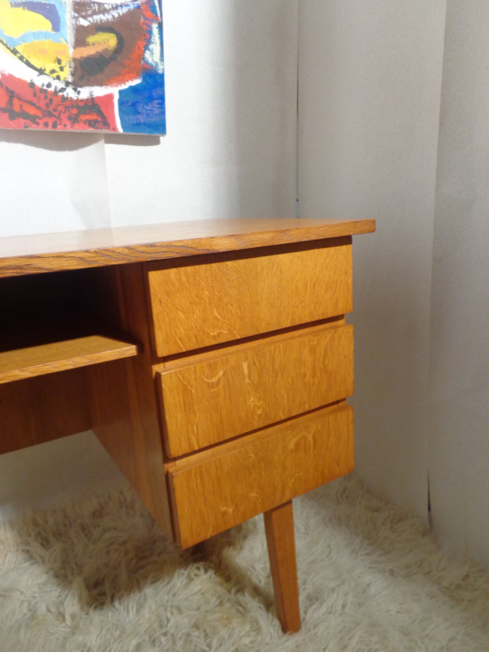 Vintage desk from the 60s in light wood