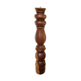 Turned solid wood candlestick
