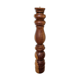 Turned solid wood candlestick