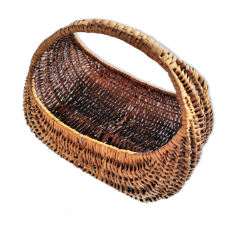 basket style Brigitte Bardot wicker and wood around the 60s